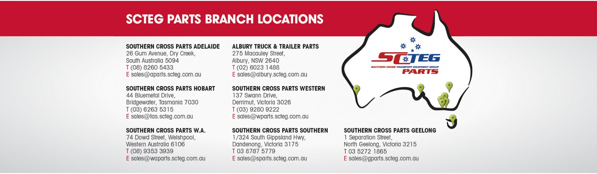 Truck Trailer Parts Branch Locations